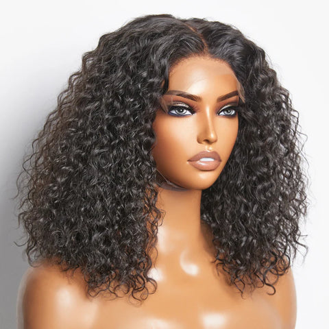 5x5 Glueless Lace Closure Bob Wig 150% Density Water Wave 5x5 Glueless Lace Closure Bob Wig 150% Density Water Wave