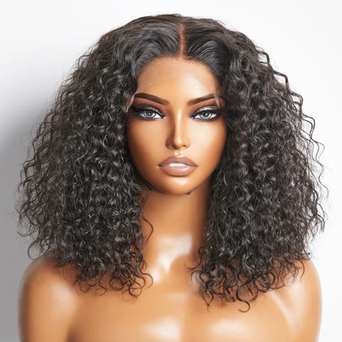 5x5 Glueless Lace Closure Bob Wig 150% Density Water Wave 5x5 Glueless Lace Closure Bob Wig 150% Density Water Wave