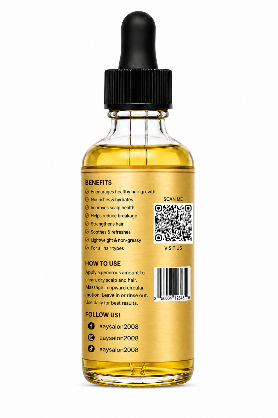 Peppermint Growth Oil | Made with Natural Herbal Ingredients | 2 oz