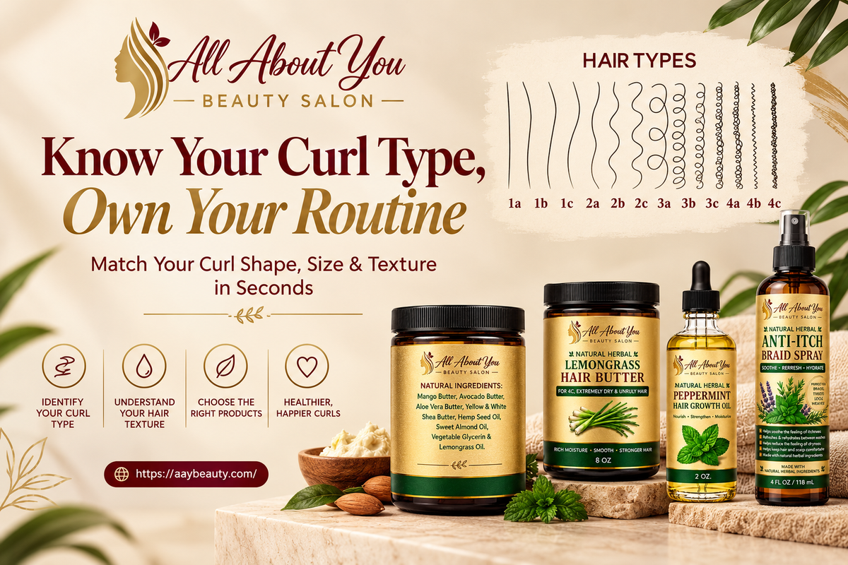 3A–4C Curl Chart: Know Your Hair Type, No Guesswork