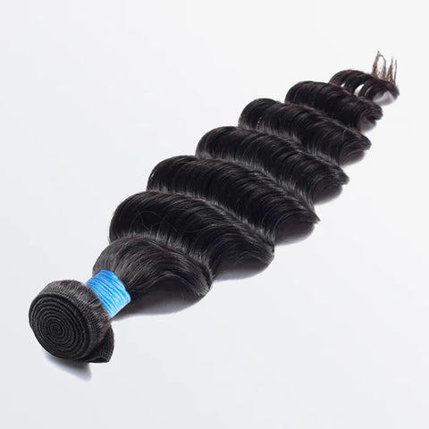 12-26 Inch Loose Deep Virgin Brazilian Hair #1B Natural Black