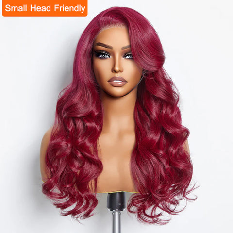 24 Inches 5"x5" Body Wavy Wear & Go Glueless #99j Lace Closure Wig-100% Human Hair