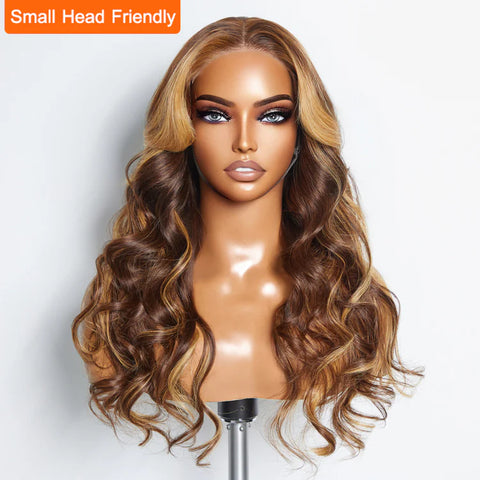 24 Inches 5"x5" Body Wavy Wear & Go Glueless #4/27 Lace Closure Wig-100% Human Hair