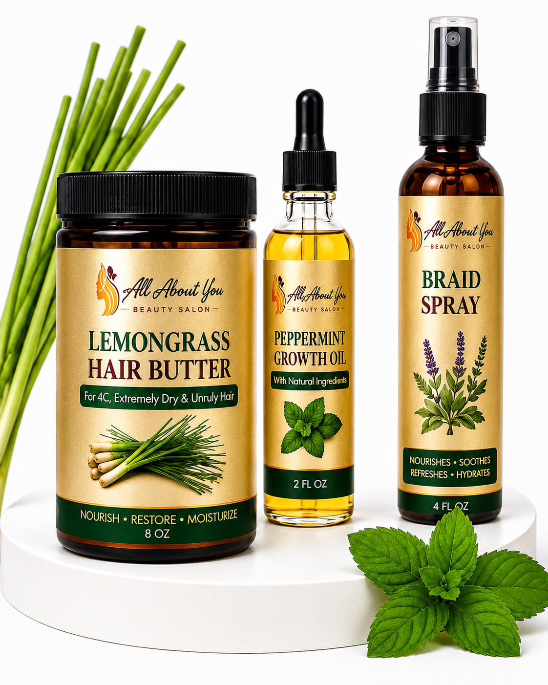 Organic Braid Essentials Bundle for 4C/Rough, Unruly Hair