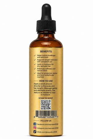 Organic Chébé Oil for Moisture Retention & Stronger-Looking Hair