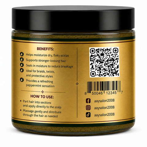 Organic Peppermint Growth Grease for Scalp Moisture & Stronger Hair
