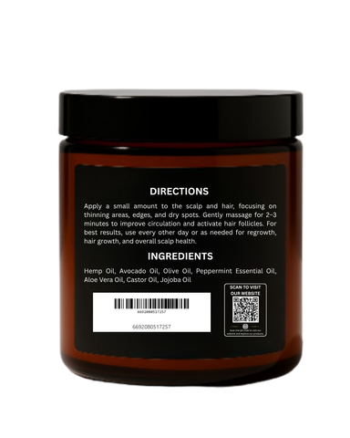 Organic Peppermint Growth Grease for Scalp Moisture & Stronger Hair