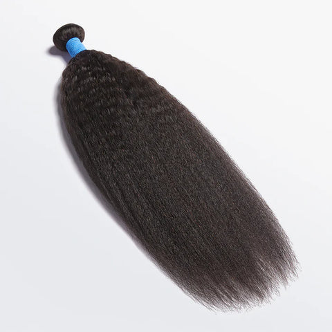 10-30 Inch Kinky Straight Virgin Brazilian Hair #1B Natural Black