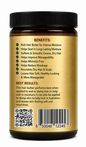 Organic Lemongrass Hair & Skin Butter for Deep Moisture