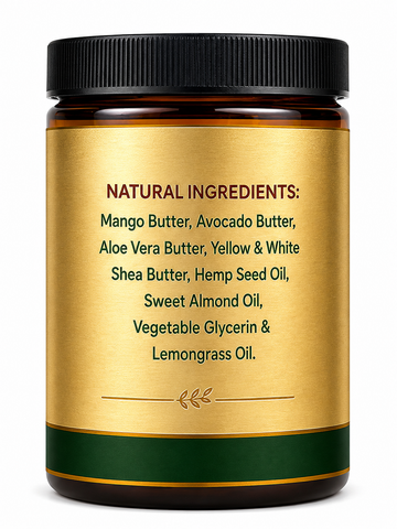 Organic Lemongrass Hair & Skin Butter for Deep Moisture
