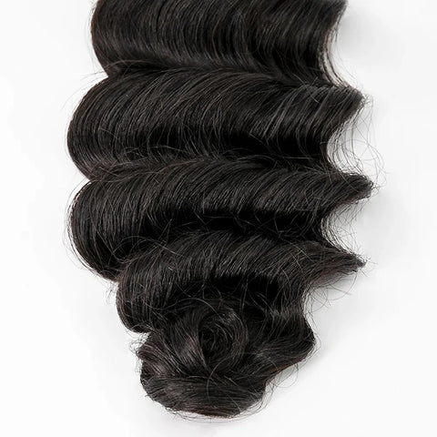 14-26 Inch Ocean Wavy Virgin Brazilian Hair #1B Natural Black