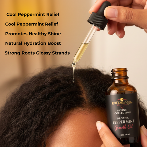 Organic Peppermint Hair Growth & Hair Loss Treatment Oil – 4 oz