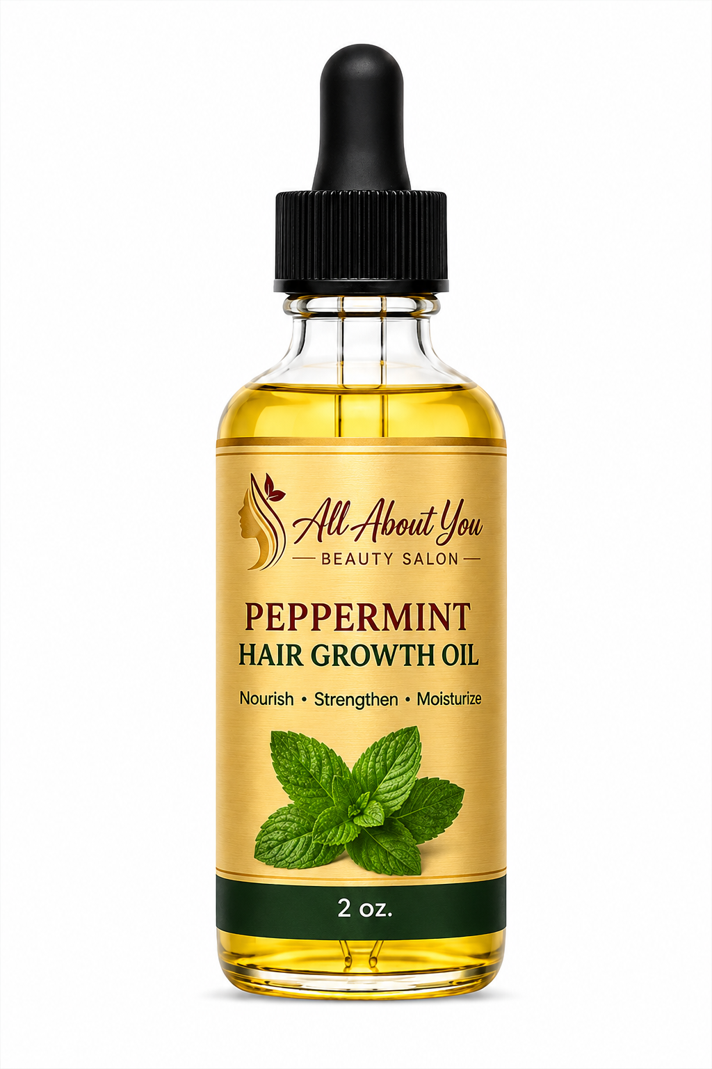 Organic Peppermint Hair Growth Oil for Stronger, Healthier-Looking Hair