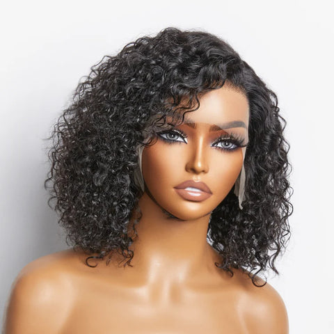 Pre-Plucked 13x4 Lace Front Curly Bob Wig 150% Density