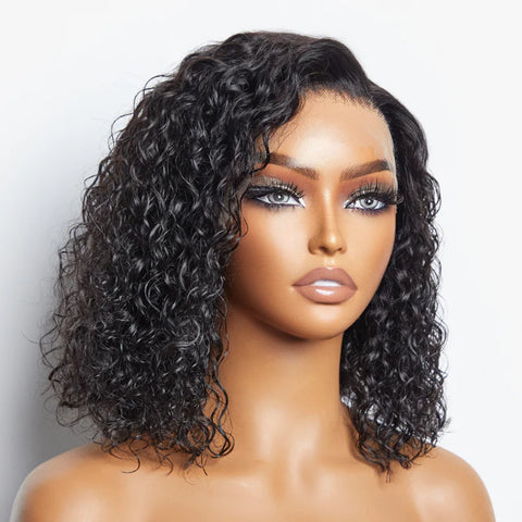 Pre-Plucked 13x4 Lace Front Water Wave Bob Wig 150% Density