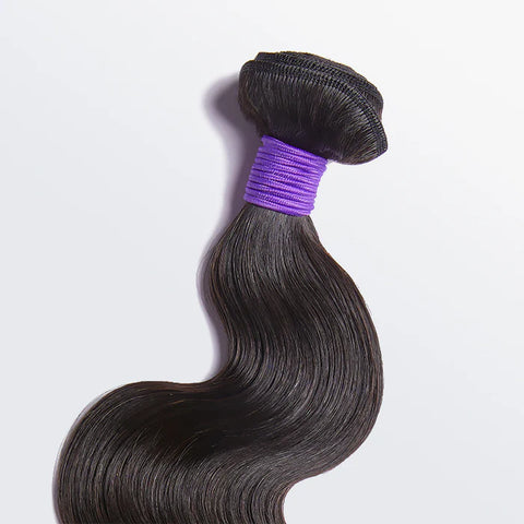 10-30 Inch 12A Premium Raw Indian Hair Body Wavy #1B Natural Black｜One Bundle