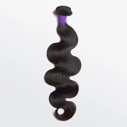 10-30 Inch 12A Premium Raw Indian Hair Body Wavy #1B Natural Black｜One Bundle