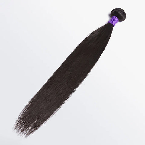 10-30 Inch 12A Premium Raw Indian Hair Straight #1B Natural Black ｜One Bundle